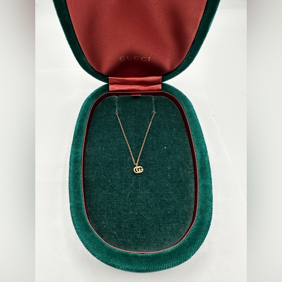 Gucci Running GG 18K Yellow Gold & Blue Topaz Necklace - Picture 9 of 11